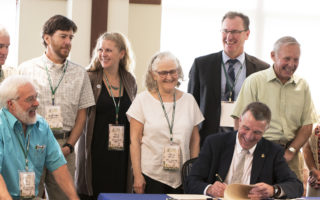 Bill signing with Shumlin