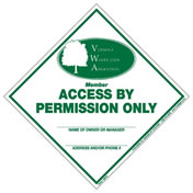 Access by Permission Only VWA sign