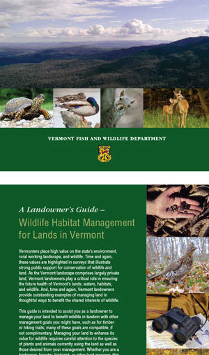 Book cover: Wildlife habitat management, a landowner guide